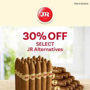 12-Hour ⚡ Flash ⚡ Sale: 30% off JR Alternatives