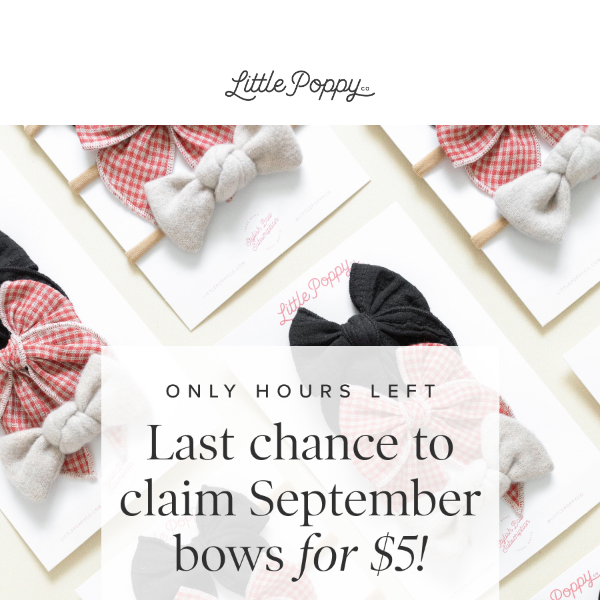 ❗Last chance for $5 bows❗