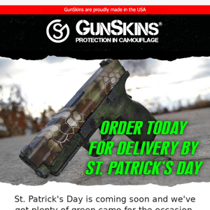 Order today to get it by St. Patrick's Day 🍀