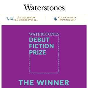 Waterstones Debut Fiction Prize Winner