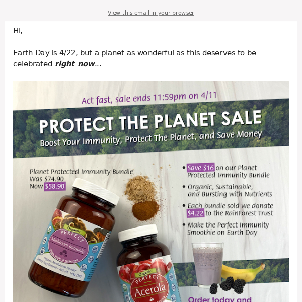 One Day Only, Save $16 and Help Protect The Planet...