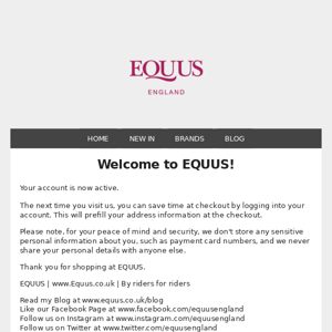 Welcome to EQUUS!