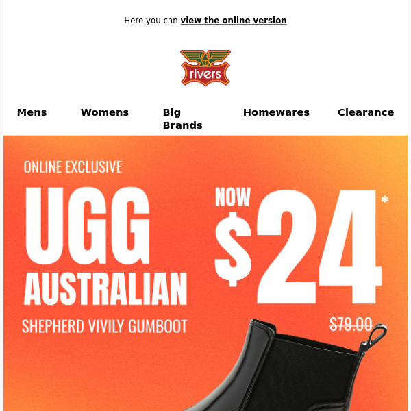 $24* Gumboots By Ugg Australian Shepherd