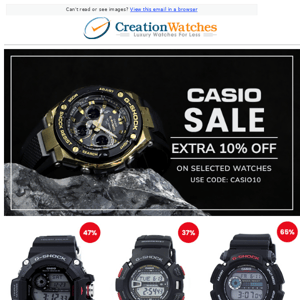 Casio Sale: Extra 10% off on Executive Models, built to last forever!