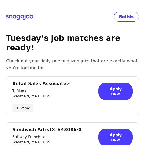 Personalized job matches for March 12, 2024