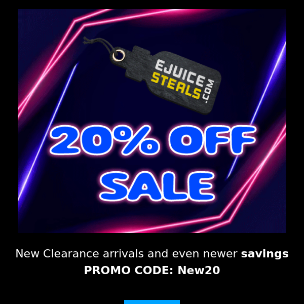 Last Chance 20% OFF New Clearance Code is New20
