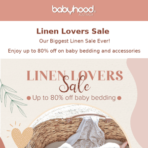 ✨  Our Biggest Linen Sale Ever! Enjoy savings across the range.