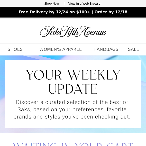 We're running low on your LOEWE item - Saks Fifth Avenue