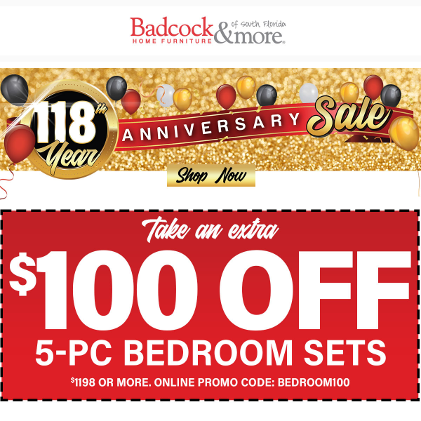 Sleep Well Knowing You Saved $100 OFF BEDROOM SETS!