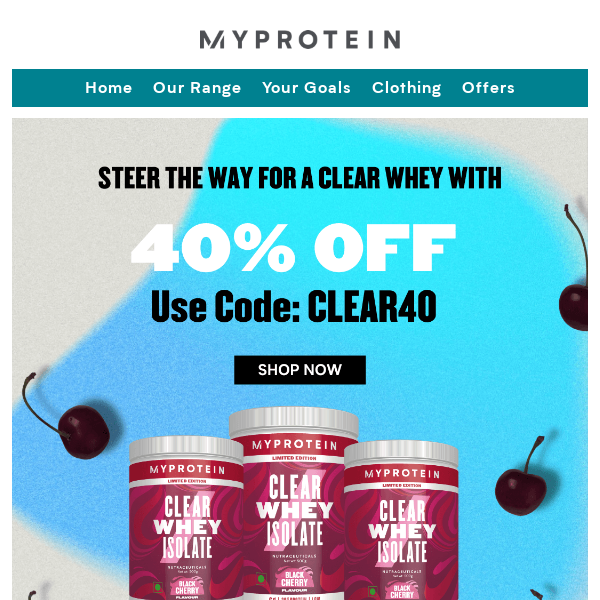 Don't fear the WHEY is clear 🏃 Clear Whey @ 40% OFF