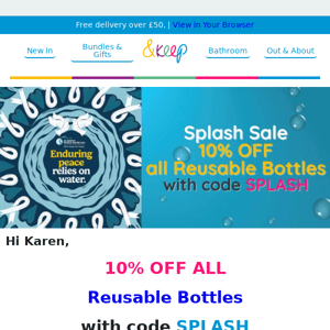 💦 Splash Sale: 10% OFF ALL Reusable Bottles 💦