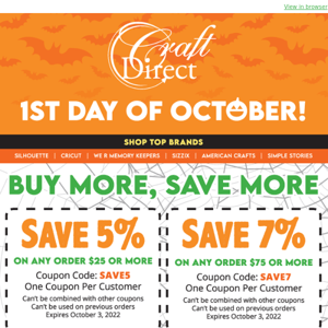 COUPON - First Day Of  October!!!