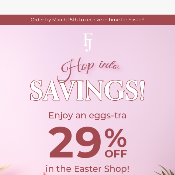 Hop into Savings 🐰 29% off code inside!