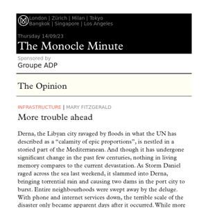 The Monocle Minute – Thursday 14 September 2023