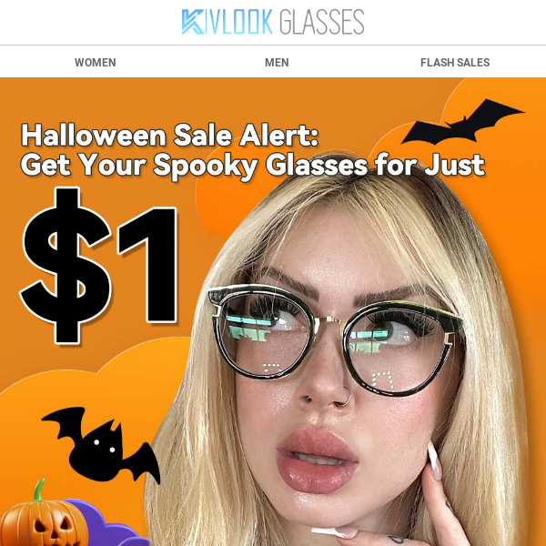 🎃 Halloween Sale Alert: Get Your Spooky Glasses for Just $1! 🕶