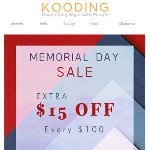 Memorial Day Sale Ends Today