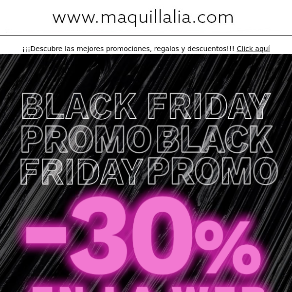 💣 COMIENZAN... ¡Black Friday -30% en la Web! 💣