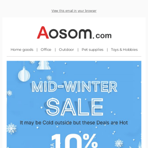 Mid-Winter Sale ❄ Take 10% Off thousands of products