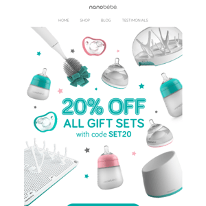 20% OFF baby feeding sets 🌟