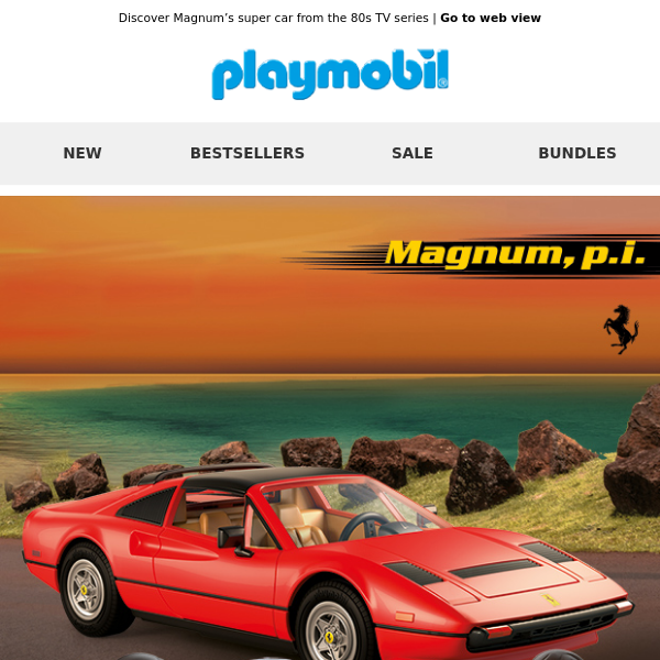 PlayWithEthan on Instagram: Here is PLAYMOBIL's interpretation of the  Magnum P.I. Ferrari 308 GTS Quattrovalvole! The iconic red super sports car  driven by Thomas Magnum, the charismatic private detective from the beloved