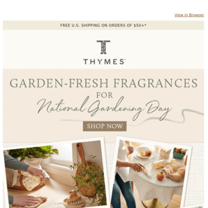 Garden-fresh fragrances