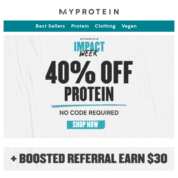 40% OFF Protein Today Only! 💪