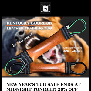 🎉 🎉 HURRY! OUR NEW YEARS TUG SALE  ENDS AT MIDNIGHT!!!- 20% OFF!!! DETAILS INSIDE & NEW LEATHER TUG!!!