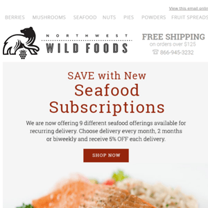 SAVE with New Seafood Subscriptions 🐟