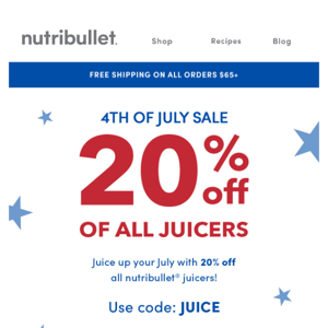 Our 20% off 4th of July sale is live!