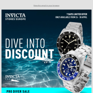 Pro Diver Sale