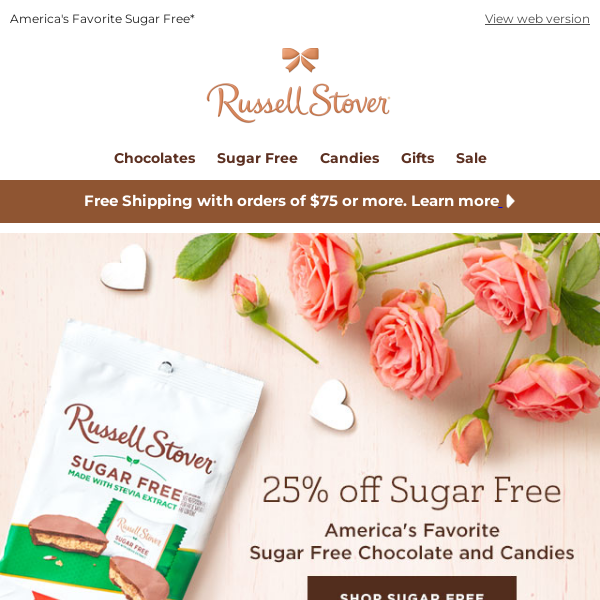 Save 25% on Sugar Free Chocolates and Candies