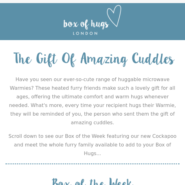 Send the gift of amazing cuddles  🐶