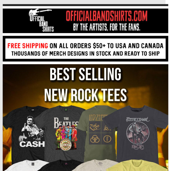 👀 See Our Best Selling New Rock Shirts 🤘