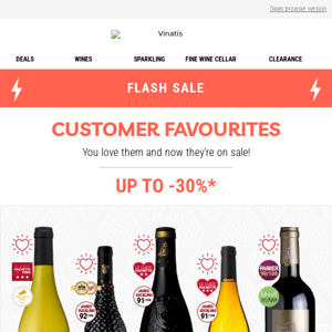 Up to -30% Wine Flash Sale! 96H only! Limited quantities!