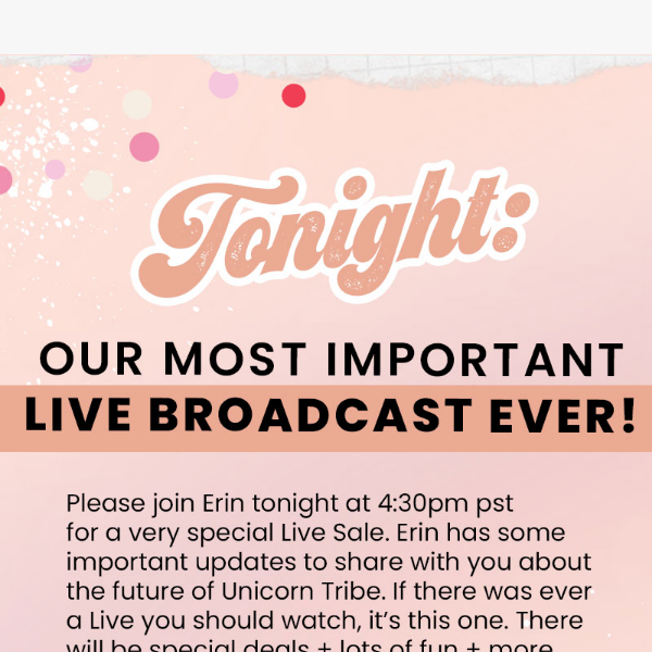 Tonight: Our Most Important Live Broadcast EVER! 🚨