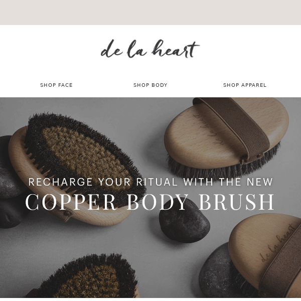 Recharge your ritual with the NEW Copper Body Brush