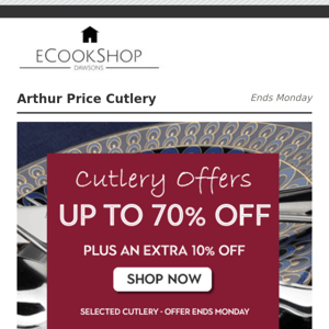 Up To 70% Off Arthur Price Cutlery