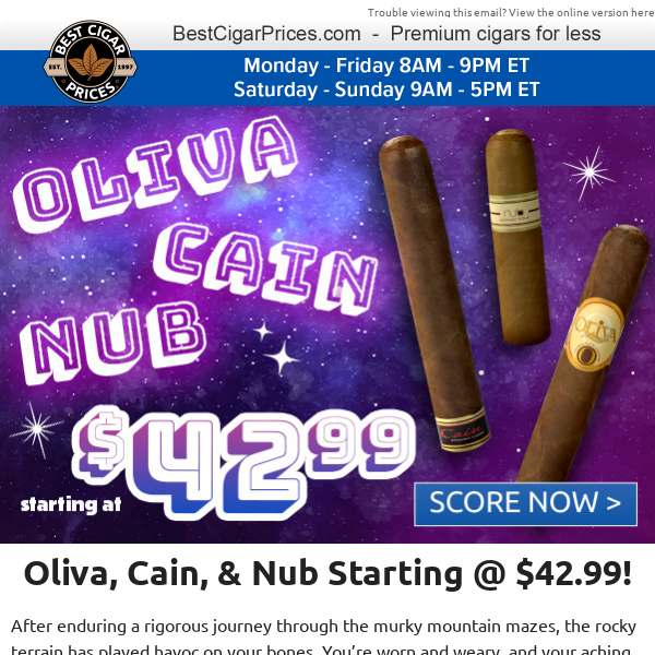 ⛰️ Oliva, Cain, & Nub Starting @ $42.99 ⛰️