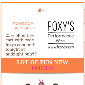 NEW URL- FOXYS.COM!!!