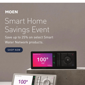 Up to 25% off select smart home, kitchen & bath products