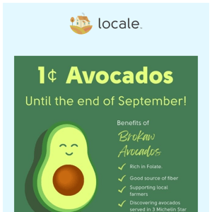 1 Cent Avocados for the rest of the month! 🥑