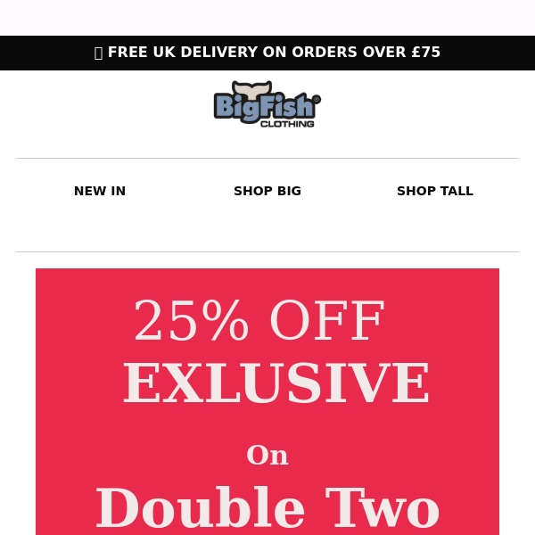 Exclusive - 25% OFF Double Two Shirts for 48 Hours!