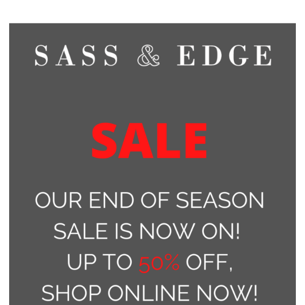 SALE NOW ON!