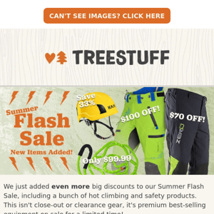 New Flash Sale Items - Big Discounts on Climbing & Safety Gear