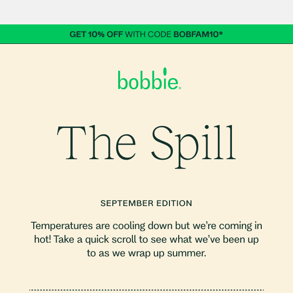 THE SPILL 🍼 September Edition