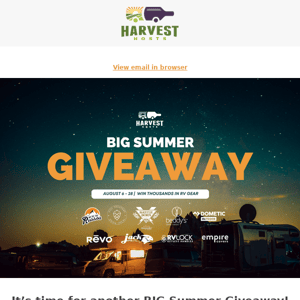 RVers, this is your chance to win BIG!