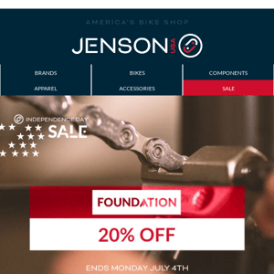 FOUNDATION 20% OFF & CASTELLI 25% OFF