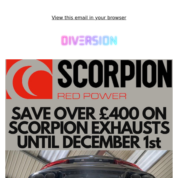 Save Over £400 On Scorpion Exhausts