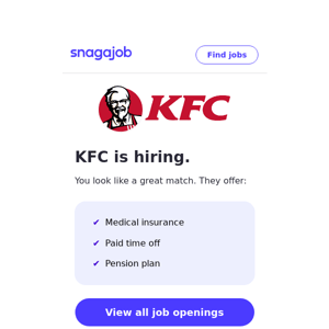 KFC is hiring