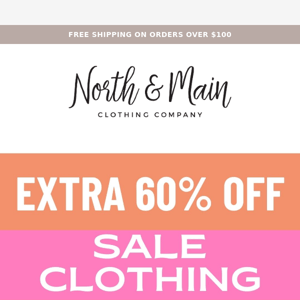 🚨 EXTRA 60% OFF SALE CLOTHING! 🚨